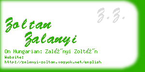 zoltan zalanyi business card